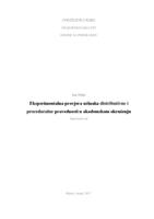 Eksperimentalna provjera učinaka distributivne i proceduralne pravednosti u akademskom okruženju