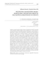 PRAGMATIKA GRAMATIČKIH OBLIKA: MORFOLOŠKA I SINTAKTIČKA SREDSTVA KAO NAČINI ZA ISKAZIVANJE ULJUDNOSTI