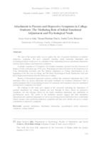 Attachment to Parents and Depressive Symptoms in College Students: The Mediating Role of Initial Emotional Adjustment and Psychological Needs