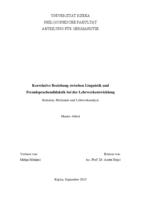 Korrelative Beziehung zwischen Linguistik und Fremdsprachendidaktik bei der Lehrwerkentwicklung