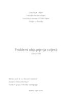 Problemi objašnjenja svijesti