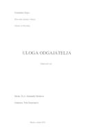 Uloga odgajatelja