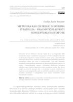 Metafora kao (svjesna) diskursna strategija – pragmatički aspekti konceptualne metafore