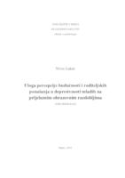 Uloga percepcije budućnosti i roditeljskih ponašanja u depresivnosti mladih na prijelaznim obrazovnim razdobljima