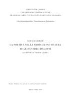 La poetica nella produzione matura di Alessandro Damiani