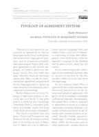 TYPOLOGY OF AGREEMENT SYSTEMS, Prikaz knjige Ranka Matasovića AN AREAL TYPOLOGY OF AGREEMENT SYSTEMS