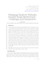 Pedagogy Students’ Attitudes Towards Single Motherhood – Challenges and Perspectives