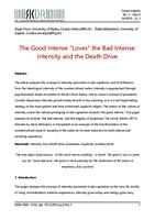 The Good Intense “Loves” the Bad Intense: Intensity and the Death Drive