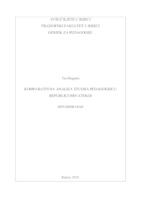 Komparativna analiza studija pedagogije u Republici Hrvatskoj