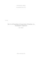 The Use of Prepositions in Expressions of Emotions: an Interlingual Comparison