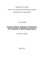 Human-Artificial Intelligence Symbiosis: the Possibility of Moral Augmentation
