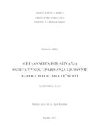 Metaanaliza istraživanja asortativnog uparivanja ljubavnih parova po crtama ličnosti