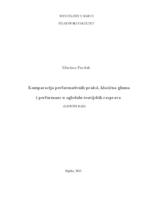 Komparacija performativnih praksi, klasični i gluma performans u ogledalu teorijskih rasprava