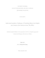 Audiovisual Translation: Challenges of Traslating Humor from English into Croatian in the American Sitcom "The Office"