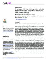 The hidden side of animal cognition research: Scientists’ attitudes toward bias, replicability and scientific practice