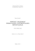 Priroda i vrijednost prenatalnog i postmortalnog nepostojanja
