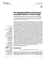 The Damaging Effects of Perceived Crocodile Tears for a Crier’s Image