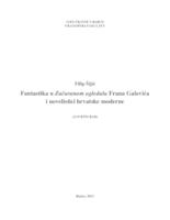 Fantastika u Začaranom ogledalu Frana Galovića i novelistici hrvatske moderne