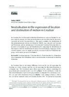 Neutralisation in the expression of location and destination of motion in Croatian