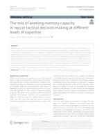 The role of working memory capacity in soccer tactical decision making at different levels of expertise