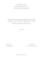 Analyse der Übersetzungen von philosophischen Texten Anhand des Werkes Sein und Zeit von Martin Heidegger und der kroatischen Übersetzung von Hrvoje Šarinić