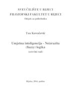 Umjetna inteligencija - Neizrazita (fuzzy) logika