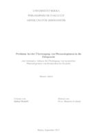 Probleme bei der Übertragung von Phraseologisment in die Zielsprache eine kontrastive Analyse der Über tragung von onymischen Phraseologismen vom Kroatischen ins Deutsche