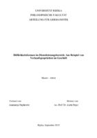 prikaz prve stranice dokumenta Höflichkeitsformen im Dienstleistungsbereich: am Beispiel von Verkaufsgesprächen im Geschäft