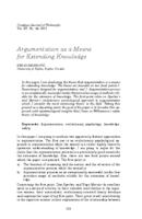 prikaz prve stranice dokumenta Argumentation as a Means for Extending Knowledge