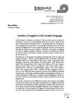 prikaz prve stranice dokumenta Genitive of negation in the Croatian language