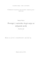 prikaz prve stranice dokumenta Postupci i statistike slogovanja za talijanski jezik