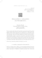 prikaz prve stranice dokumenta Pragmatika u gramatici Ive Pranjkovića