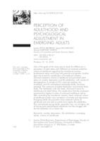 prikaz prve stranice dokumenta Percepcija odraslosti i psihološka prilagodba na nadolazeću odraslost