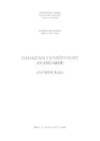 prikaz prve stranice dokumenta Dadaizam i književnost avangarde