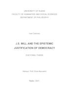 prikaz prve stranice dokumenta J. S. Mill and the Epistemic Justification of Democracy