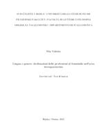 prikaz prve stranice dokumenta Lingua e genere: declinazioni delle professioni al femminile nell' area Istroquarnerina