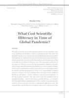 prikaz prve stranice dokumenta What Cost Scientific Illiteracy in Time of Global Pandemic?