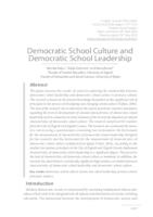 prikaz prve stranice dokumenta Democratic School Culture and Democratic School Leadership