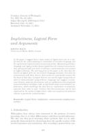 prikaz prve stranice dokumenta Implicitness, Logical Form and Arguments