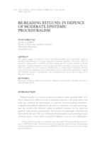 prikaz prve stranice dokumenta Re-Reading Estlund: In Defense of Moderate Epistemic Proceduralism