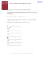 prikaz prve stranice dokumenta Emotional competence: a prerequisite for effective teaching