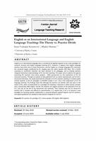 prikaz prve stranice dokumenta English as an International Language and English Language Teaching: The Theory vs. Practice Divide