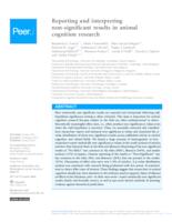 prikaz prve stranice dokumenta Reporting and interpreting non-significant results in animal cognition research