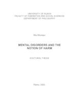 prikaz prve stranice dokumenta Mental disorders and the notion of harm