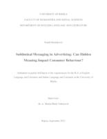 prikaz prve stranice dokumenta Subliminal Messaging in Advertising: Can Hidden Meaning Impact Consumer Behaviour?