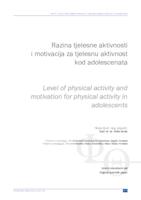 prikaz prve stranice dokumenta Razina tjelesne aktivnosti i motivacija za tjelesnu aktivnost kod adolescenata