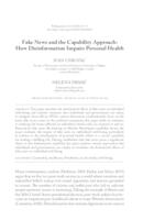 prikaz prve stranice dokumenta Fake News and the Capability Approach: How Disinformation Impairs Personal Health