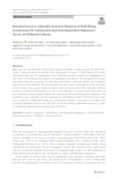 prikaz prve stranice dokumenta Introduction to a Culturally Sensitive Measure of Well-Being: Combining Life Satisfaction and Interdependent Happiness Across 49 Different Cultures