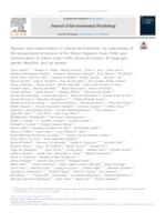 prikaz prve stranice dokumenta Exposure and connectedness to natural environments: An examination of the measurement invariance of the Nature Exposure Scale (NES) and Connectedness to Nature Scale (CNS) across 65 nations, 40 languages, gender identities, and age groups