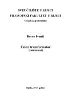 prikaz prve stranice dokumenta Teslin transformator